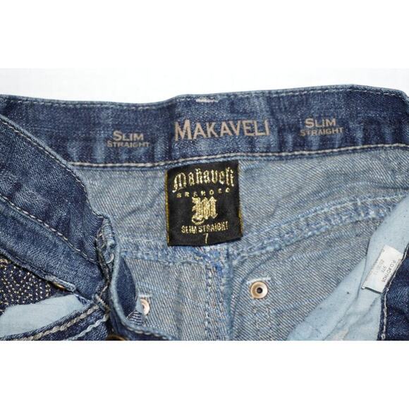 Makaveli Branded Boys Slim Straight Jeans - Size 7 - Picture 11 of 11